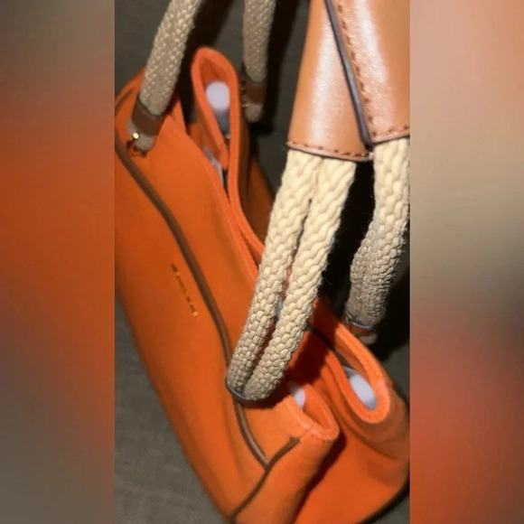 💥BLK FRI SALE NWT $258 Michael Kors Talia Apricot LG Grab Canvas Tote Purse/Bag - Picture 6 of 11